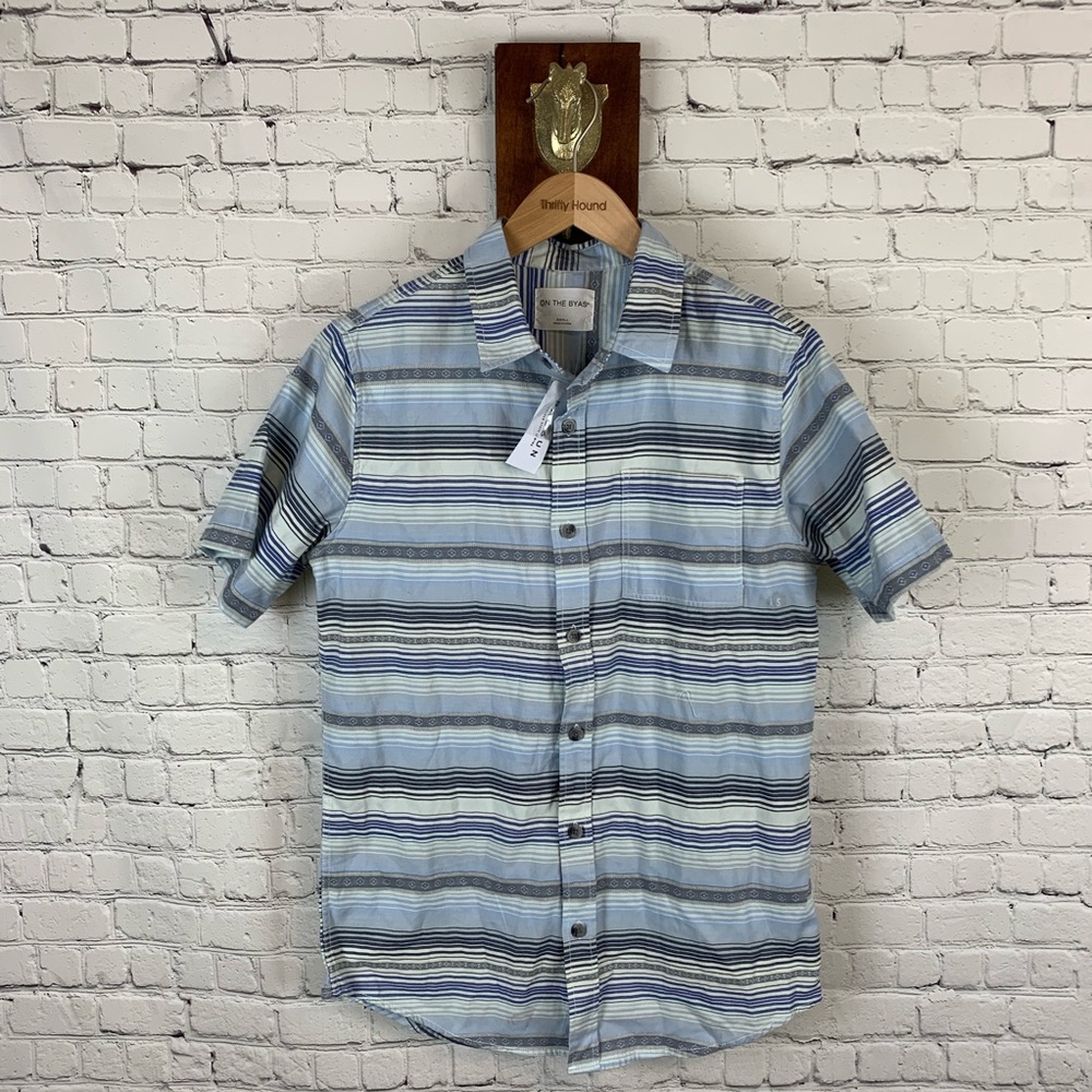 On The Byas Button Up Striped Shirt